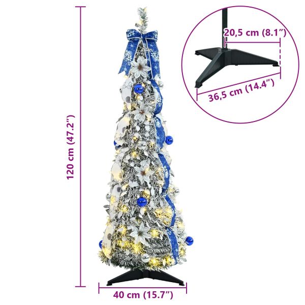С изкуствено коледно дърво Бяло 120 cm ПВЦ