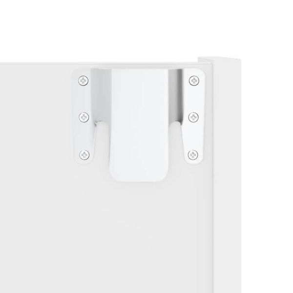 Стенни шкафове за обувки 4 бр бели 60x18x60 см инженерно дърво