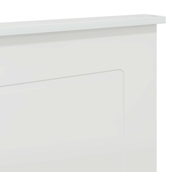 Облегалка за глава Гланц бяло Инженерен дървен материал