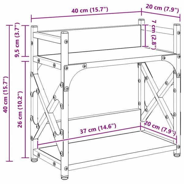 Стойка за принтер Черния дъб 40 x 20 x 40 см