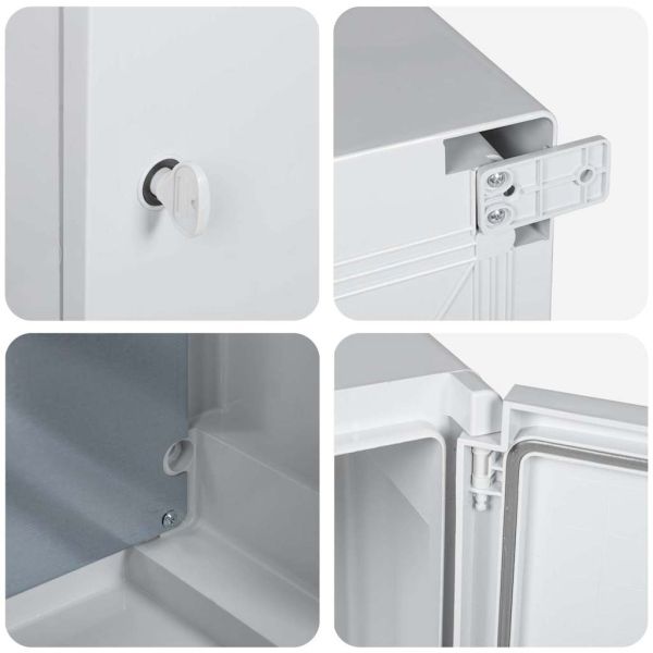 Контролен шкаф Сив 42 x 19,5 x 50 см ABS пластмаса