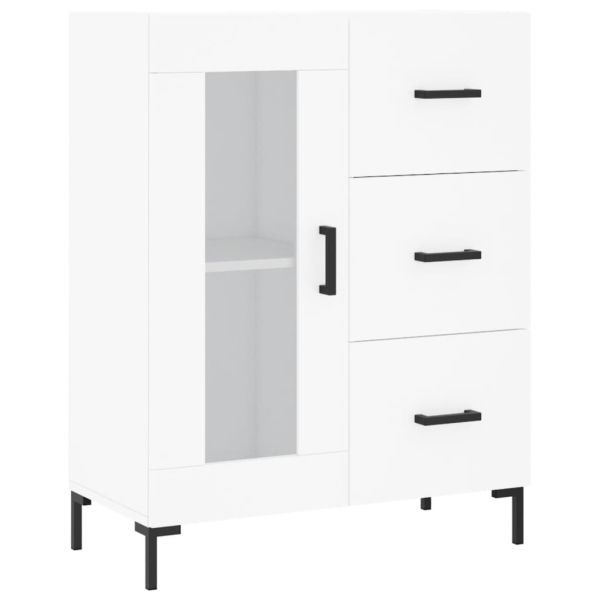 Висок шкаф, бял, 69,5x34x180 см, инженерно дърво