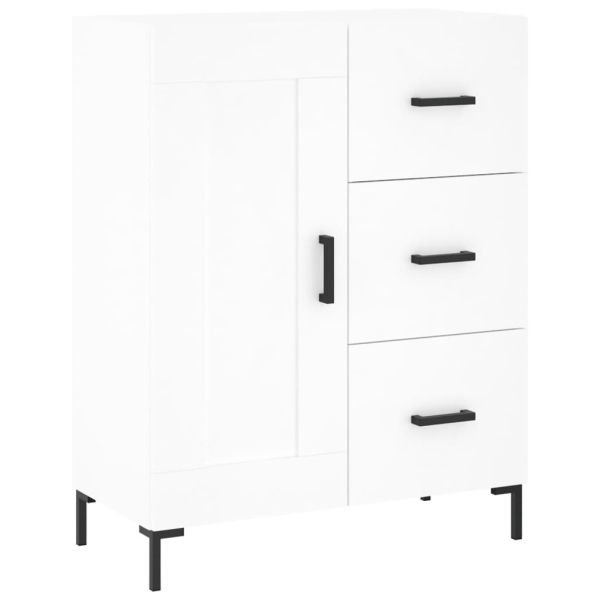 Висок шкаф, бял, 69,5x34x180 см, инженерно дърво