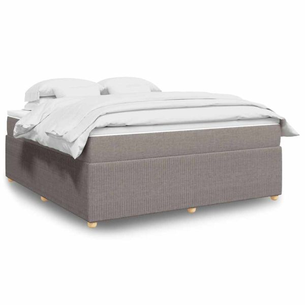 Боксспринг легло с матрак, таупе, 180x200 см, плат