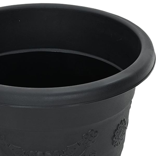 Саксии за растения 24 pcs Черно Ø 22 x 18 см Пластмаса