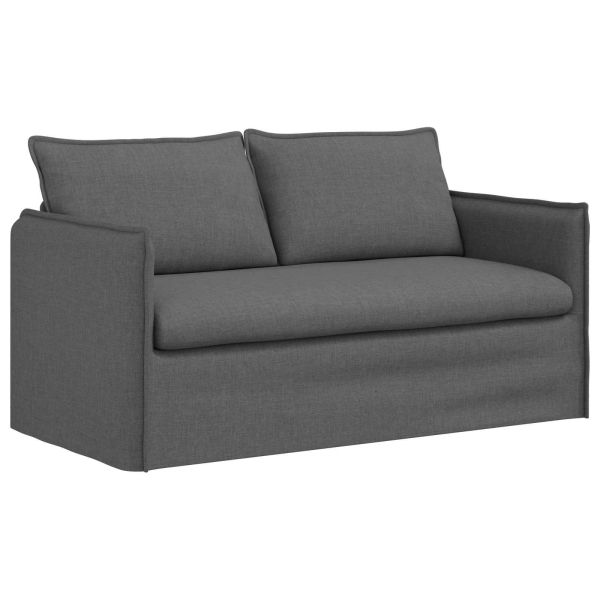 Комплект дивани 2 pcs Тъмносиво 156 x 82 x 85 см Текстил