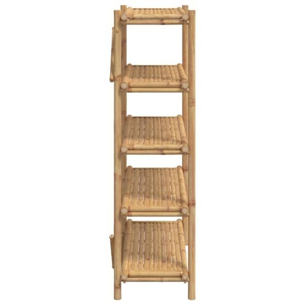 5-етажен рафт 100x40x150 см бамбук