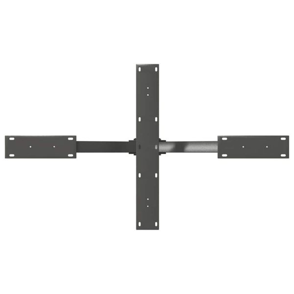 Крак за масичка за кафе, форма на паяк, антрацит, 98x58x(42-43) см, стомана