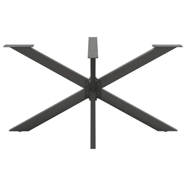 Крак за трапезна маса с форма на паяк, антрацит, 150x78x(72-73) см, стомана