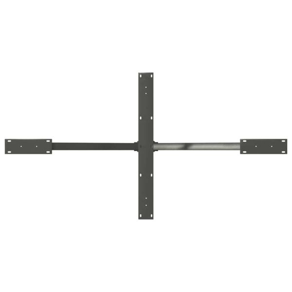 Крак за трапезна маса с форма на паяк, антрацит, 150x78x(72-73) см, стомана