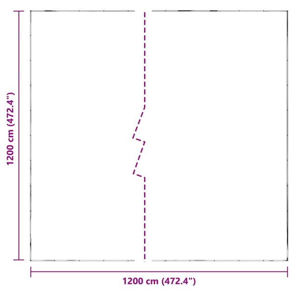 Прозрачен брезент с капси 12x12 m Полиетилен