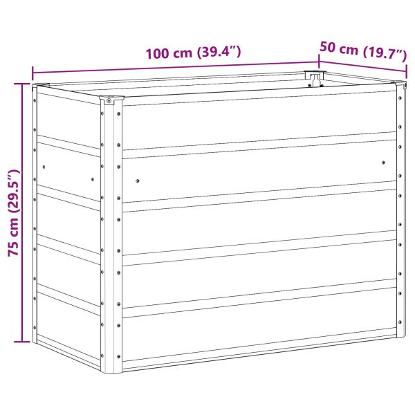 Кашпа Антрацит 480 x 50 x 45 см Галванизирана стомана