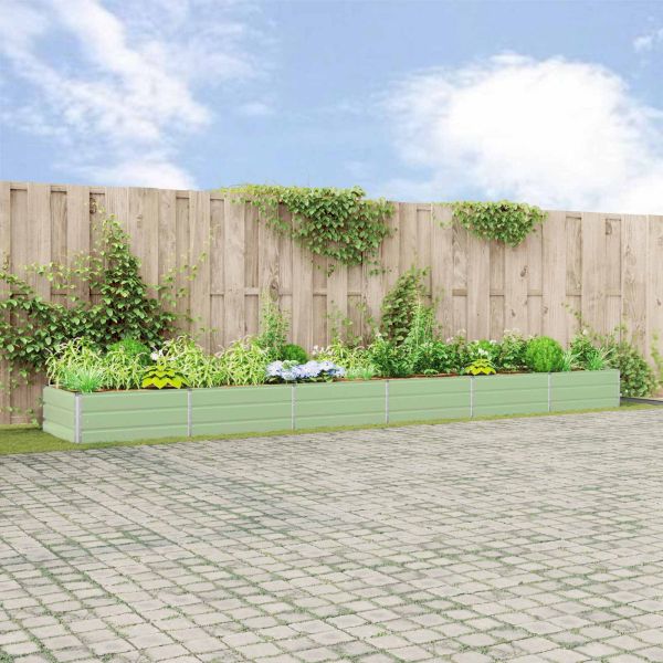 Кашпа Пастелно зелено 195 x 100 x 45 см Галванизирана стомана