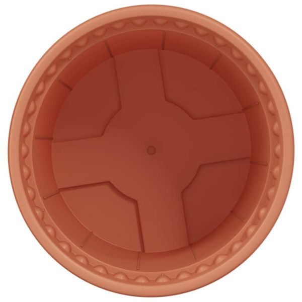 Кръгла саксия за цветя 24 pcs Червено тухла Ø 15 x 12 cm