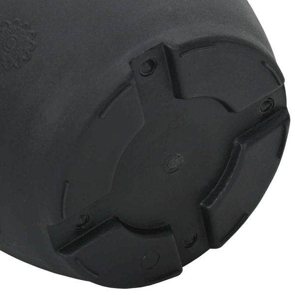 Кръгла саксия за цветя 24 pcs Черно Ø 26 x 21.5 см Пластмаса