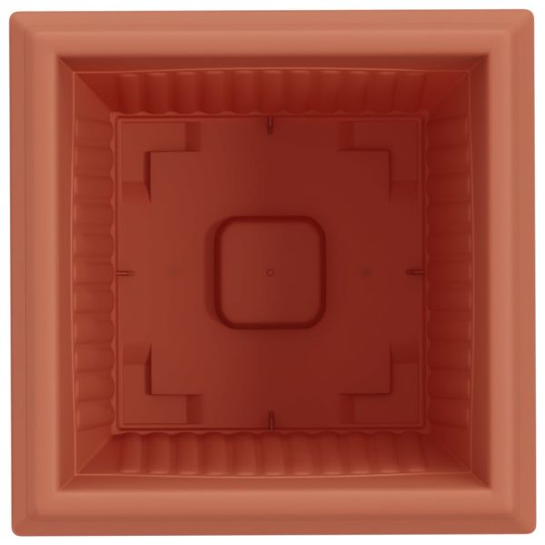 Квадратна цветна саксия 6 pcs Червено тухла 28,5 x 28,5 x 22 см