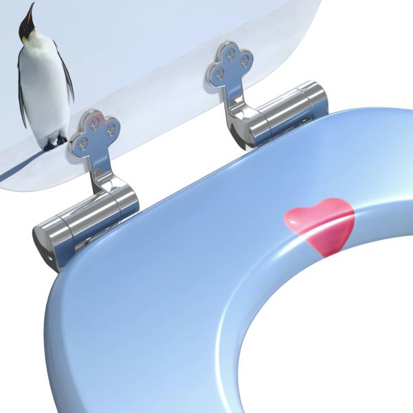 Мека затваряща се тоалетна седалка Синьо 44 x 38 см ПДЧ