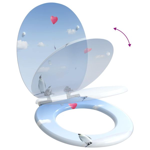 Мека затваряща се тоалетна седалка Синьо 44 x 38 см ПДЧ