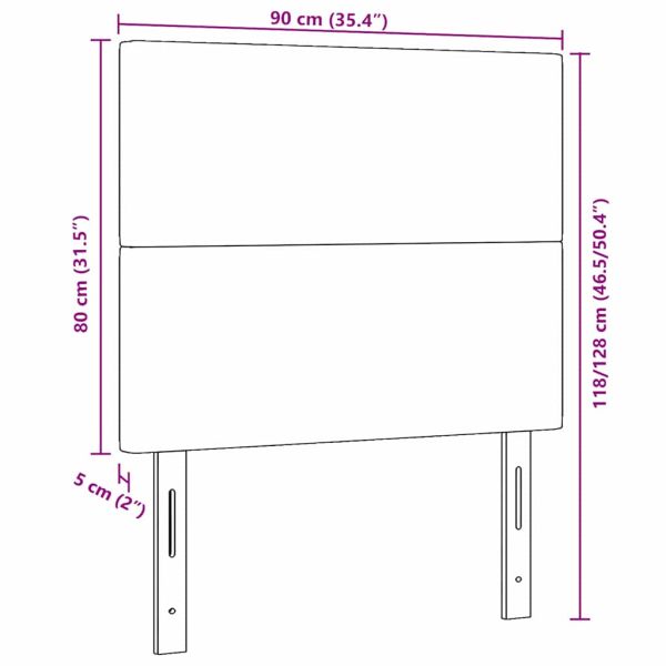 Облегалка за глава Светлосиво 90 cm Кордюрова тъкан