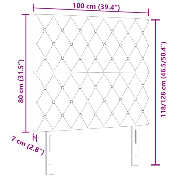 Облегалка за глава Розово 100 cm Кадифе