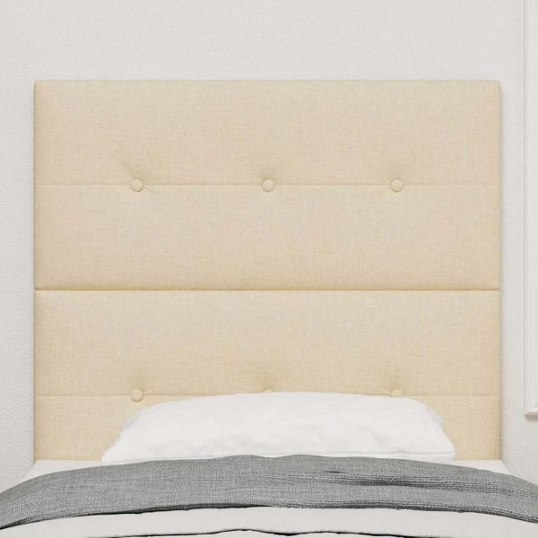 Табла за легло с регулируема височина Крем 80 cm текстил