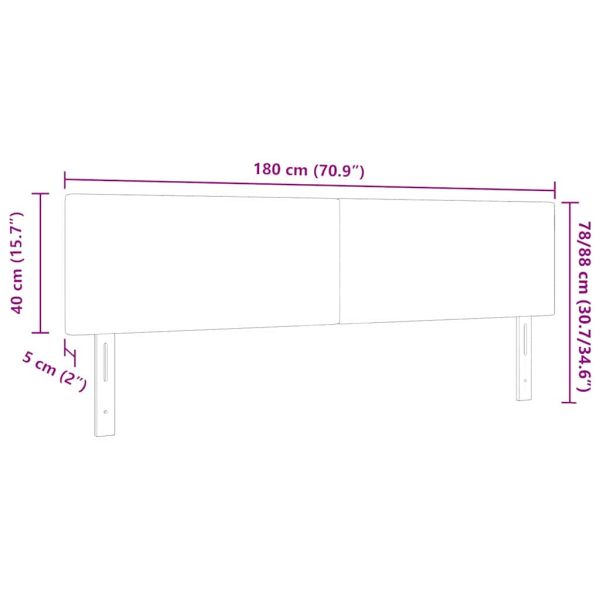 LED глава с LED ленти Тъмен сив 180 cm Кордюрова тъкан