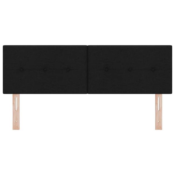 LED глава с LED ленти с таблото Черен 144 см текстил