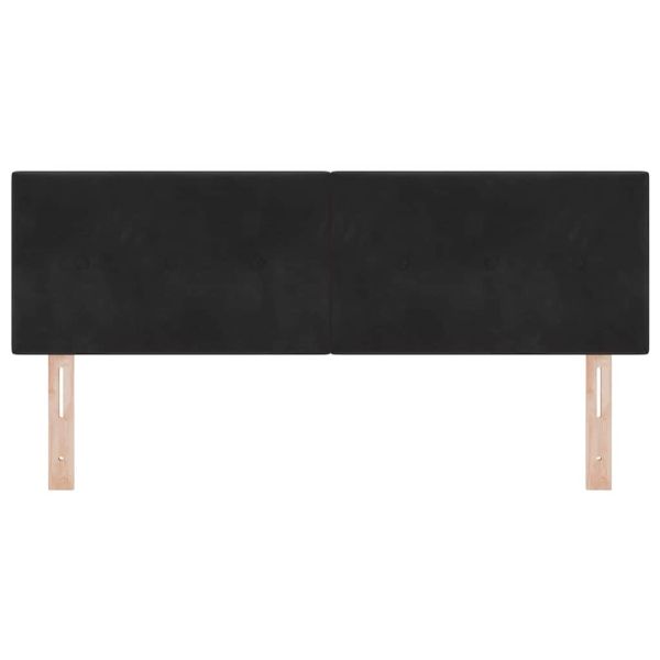 LED глава с LED ленти Черен 160 cm Кадифе