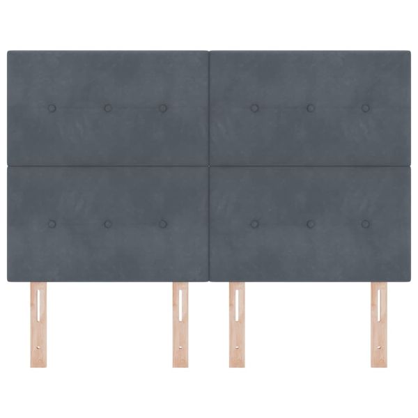 LED глава с LED ленти Сив 144 см Кадифе