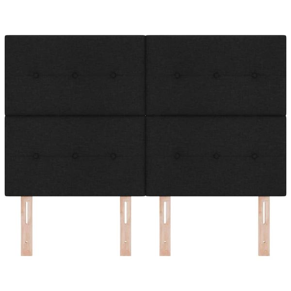 LED глава с LED ленти с таблото Черен 160 cm текстил