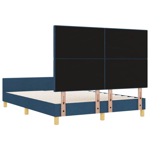 Рамка за легло с таблото Синьо 140 x 190 cm текстил