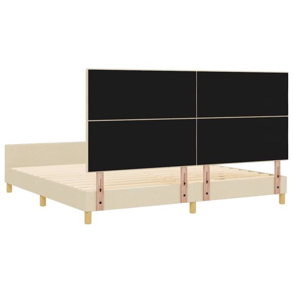 Рамка за легло с таблото Крем 200 x 200 cm текстил