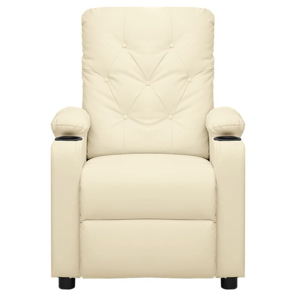 Масажен стол, кремав, изкуствена кожа