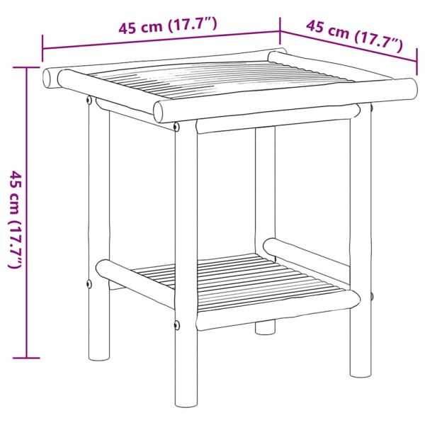 Маса за кафе 45x45x45 см бамбук
