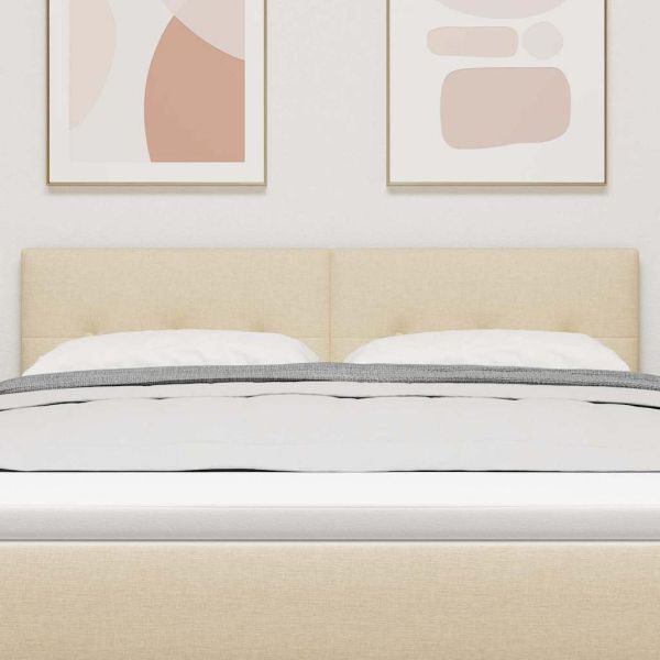Табла за легло с регулируема височина Крем 160 cm текстил