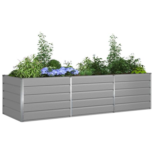 Кашпа Светлосиво 195 x 100 x 45 см Галванизирана стомана