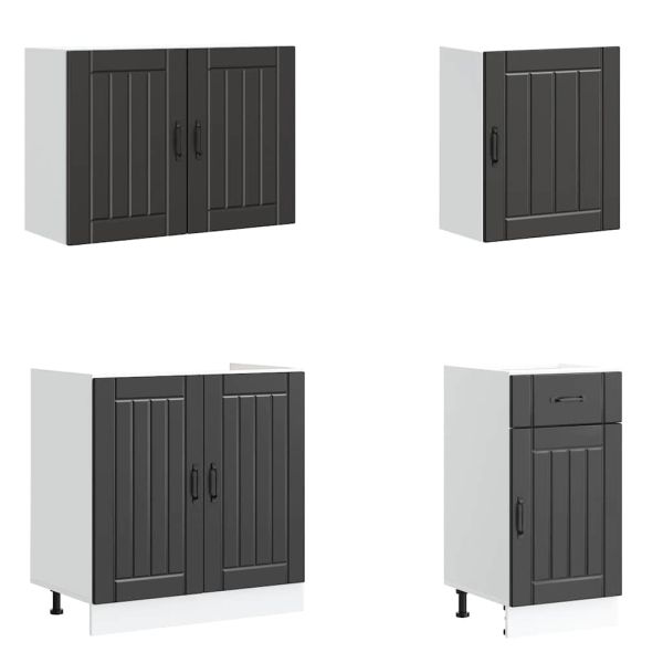 Комплект кухненски шкафове от 7 части Lucca, инженерно дърво