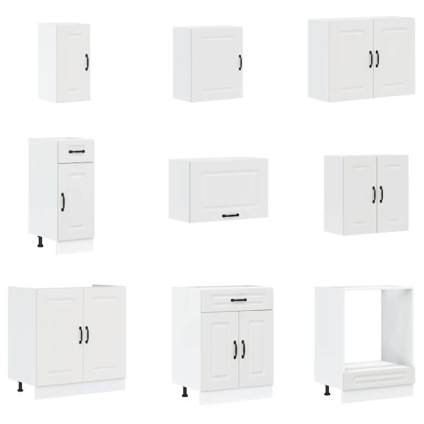 Комплект кухненски шкафове от 14 части Kalmar, инженерно дърво