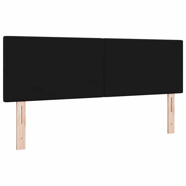 LED глава с LED ленти с таблото Черен 160 cm текстил