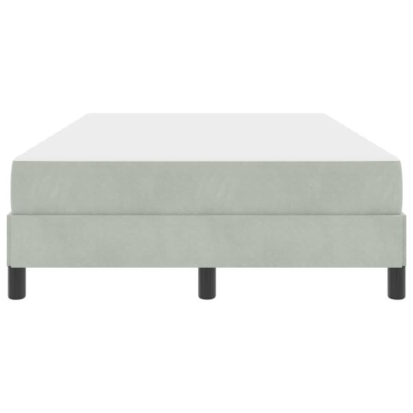 Легло с пружинирана основа Светлосиво 120 x 200 cm текстил