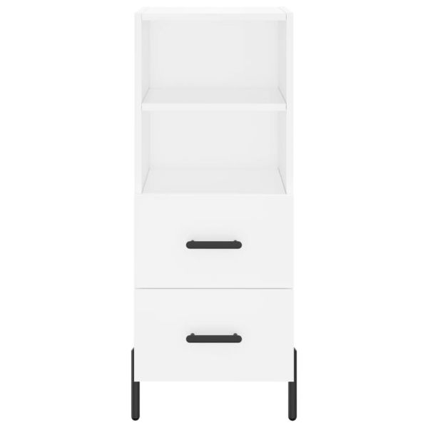 Висок шкаф, бял, 34,5x34x180 см, инженерно дърво