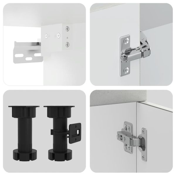 Комплект кухненски шкафове от 8 части "Lucca", бетонно сив, инженерно дърво