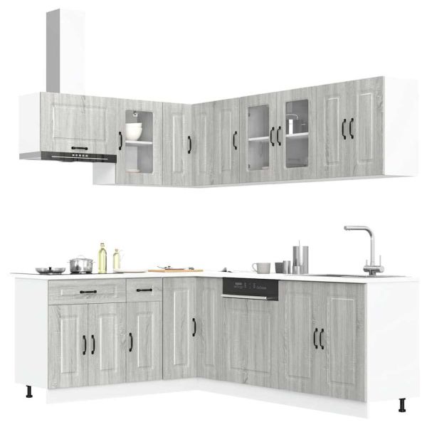 Комплект кухненски шкафове от 11 части Kalmar, инженерно дърво