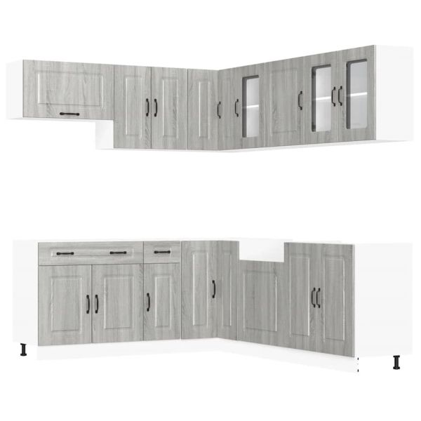 Комплект кухненски шкафове от 11 части Kalmar, инженерно дърво