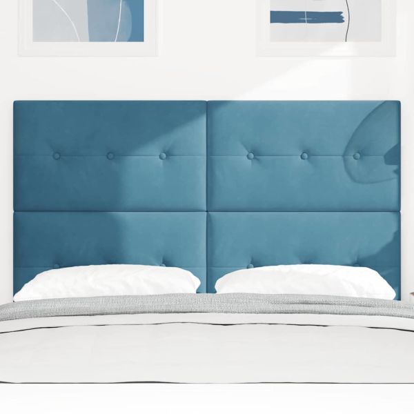 Облегалка за глава Тъмен син 160 cm Кадифе