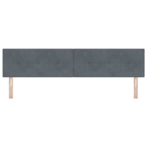 LED глава с LED ленти Сив 200 cm Кадифе