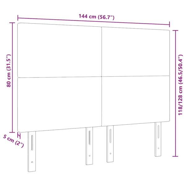 LED глава с LED ленти Светлосиво 144 см Кордюрова тъкан