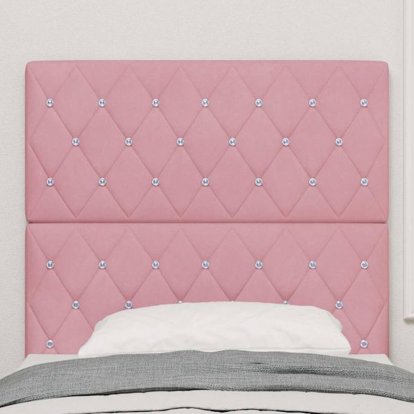 LED глава с LED ленти с таблото Розово 90 cm Кадифе