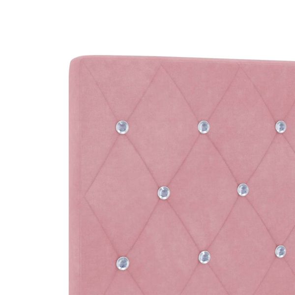 LED глава с LED ленти с таблото Розово 90 cm Кадифе