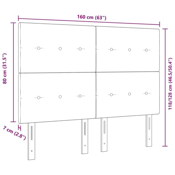 LED глава с LED ленти Синьо 160 cm Кадифе